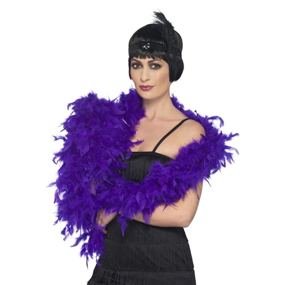 Smiffys Deluxe Feather Boa / Purple